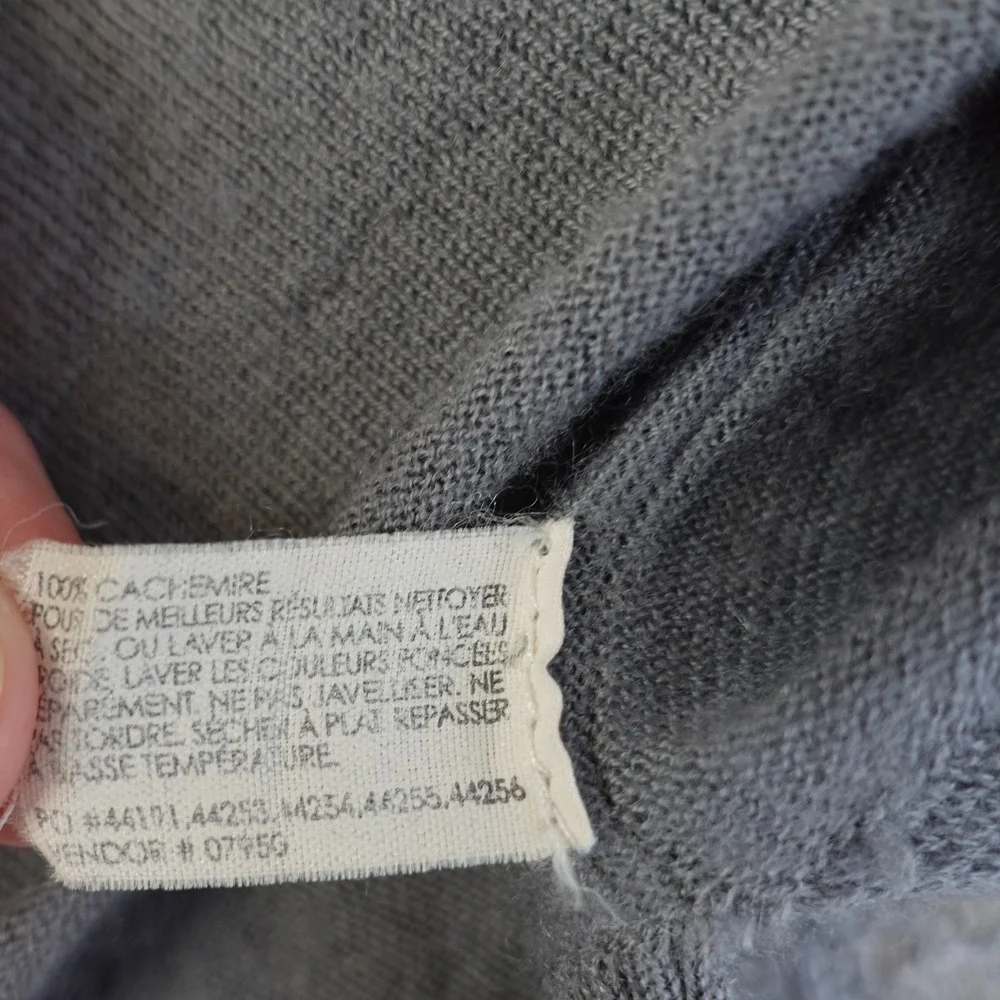 Club Monaco Top Womens XS Gray Cashmere Tunic Sweater Pockets Minimalist Capsule